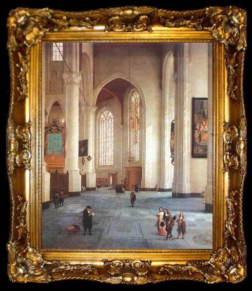 framed  LORME, Anthonie de Interior of the St Laurenskerk in Rotterdam g, ta009-2